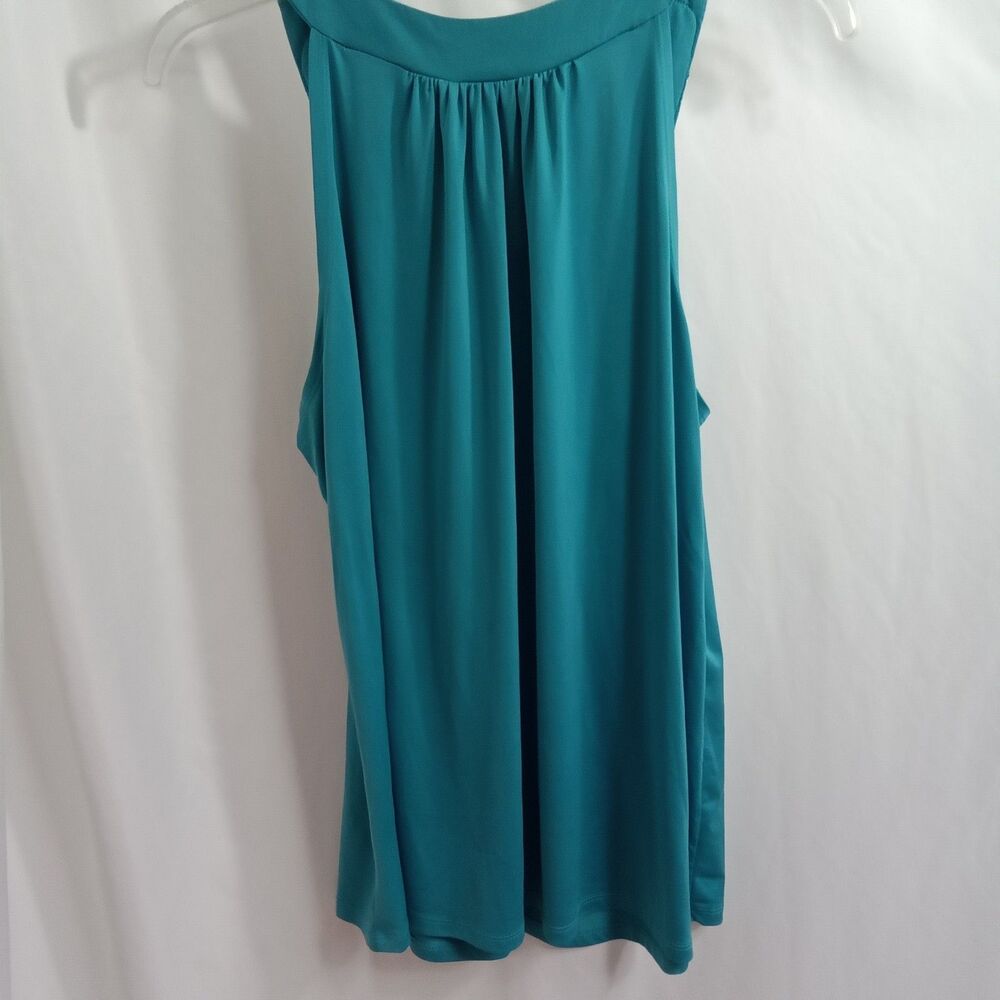 iz Byer Tank Beaded Blue Pleated Women XL - Picture 8 of 8